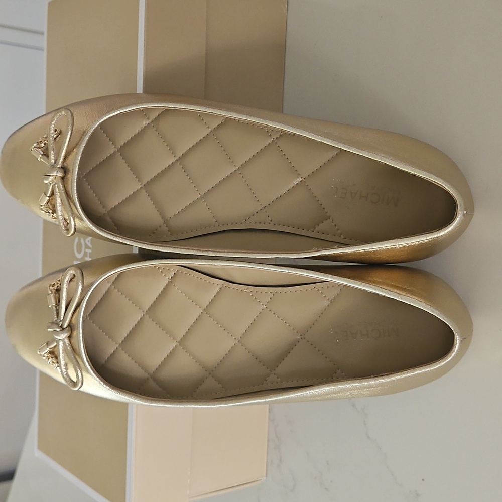 Michael Kors Metallic Gold Flats - Picture 4 of 5